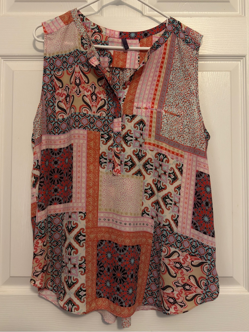 NYDJ Multicolor Patchwork Sleeveless Camisole